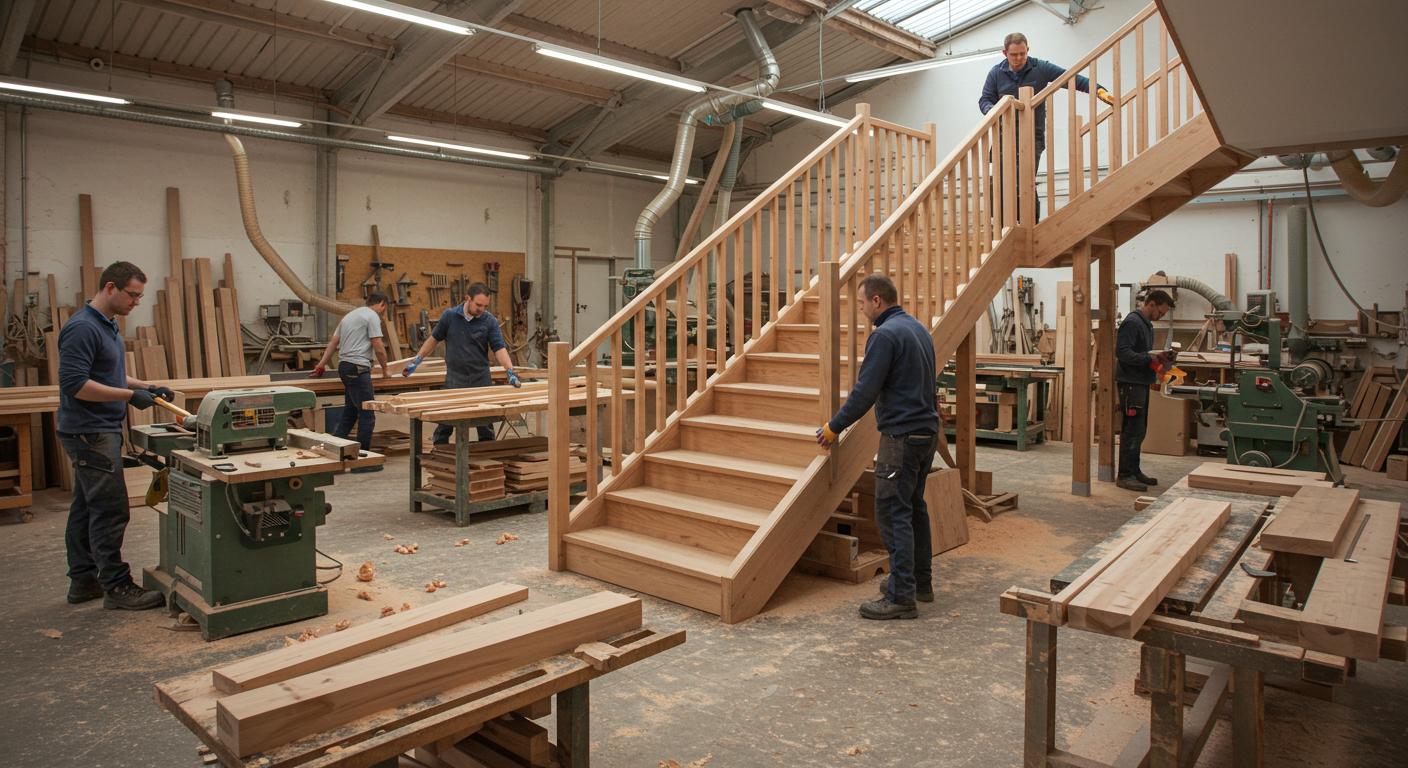 Изготовление деревянной лестницы