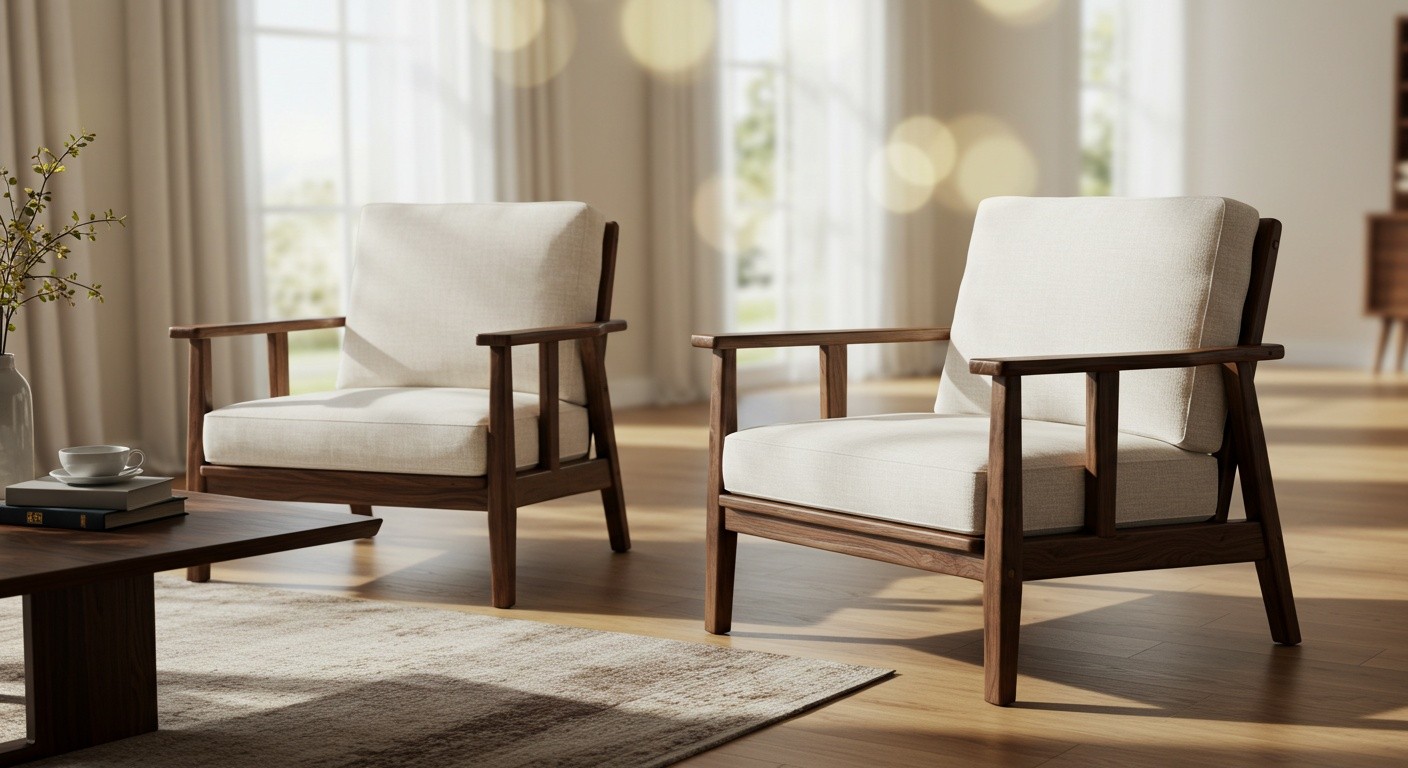 Кресло из массива для гостиной