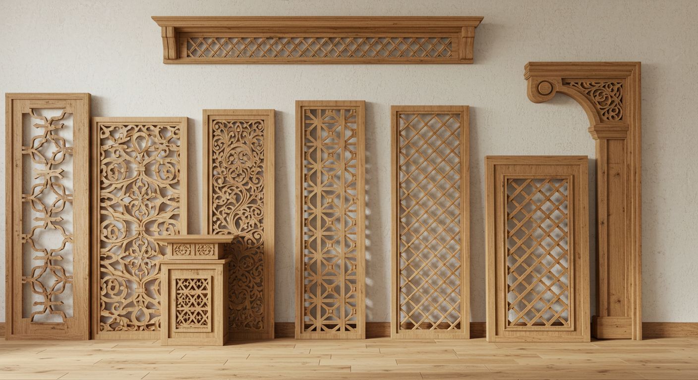 Декоративные элементы из дерева для перегородок