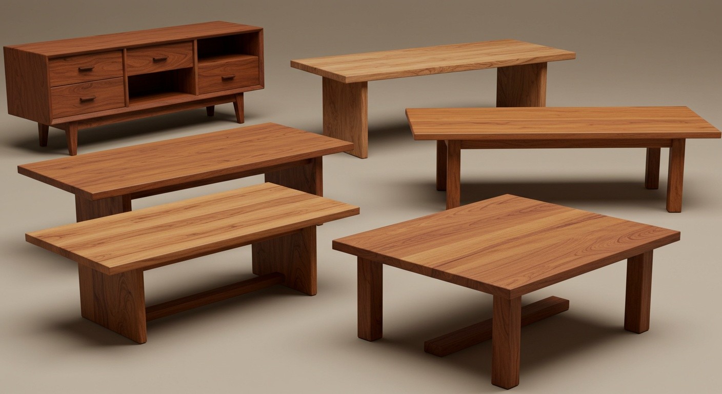 Мебель из массива для гостиной журнальные столы