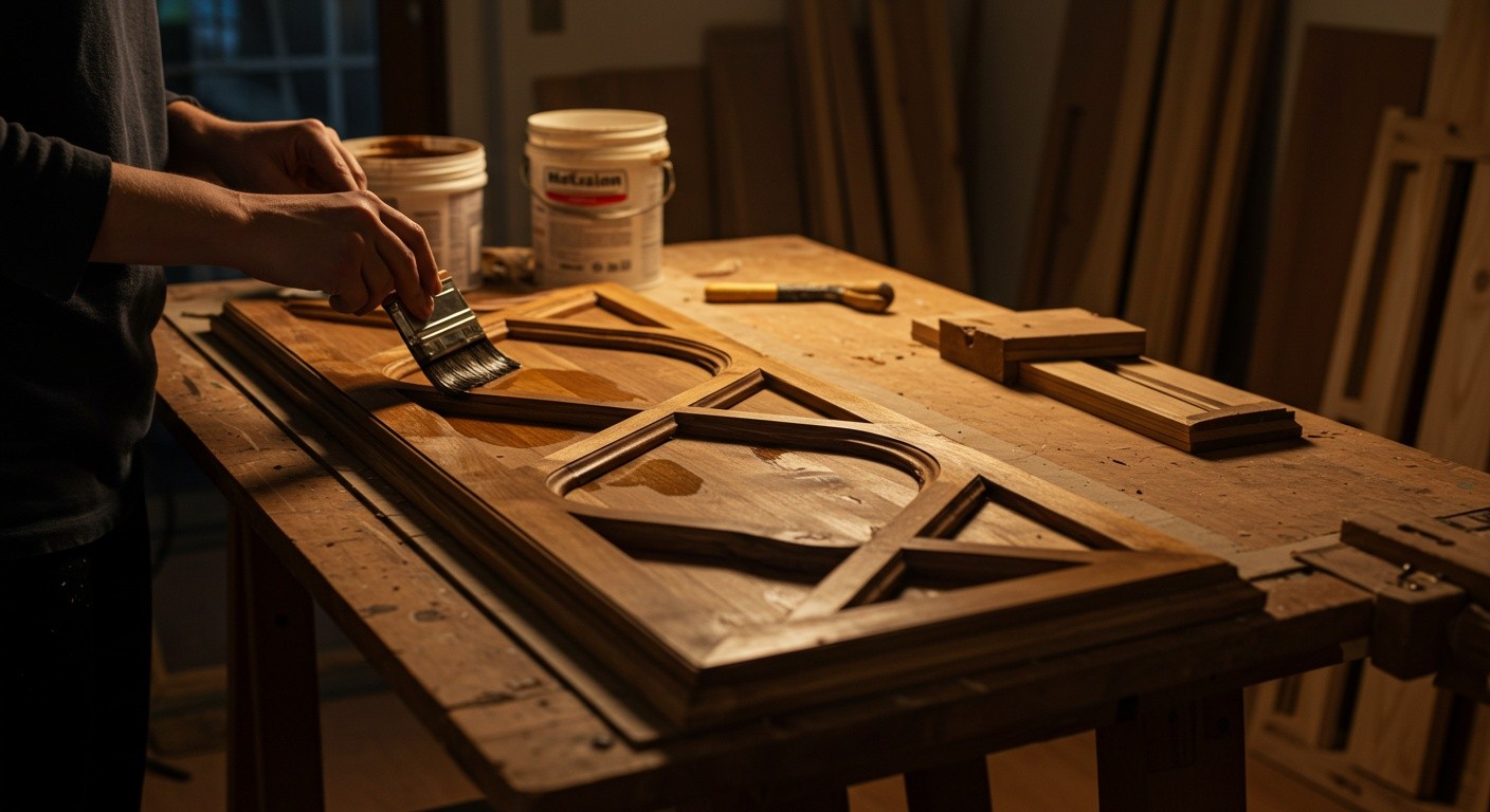 Деревянный декор для прихожей