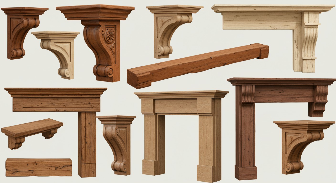 Декоративные элементы из дерева для каминов Декоративные элементы из дерева для каминов