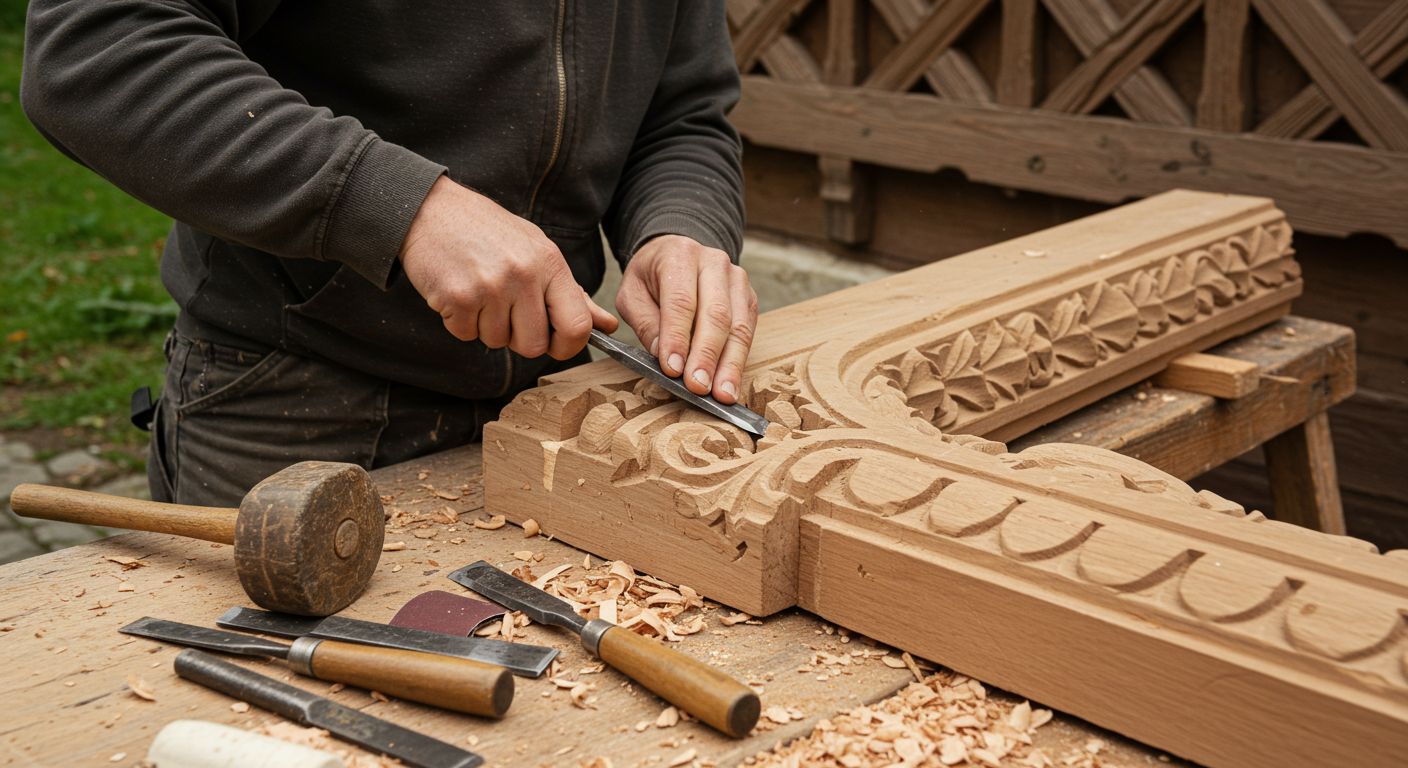 Изготовление декора из дерева для фасадов