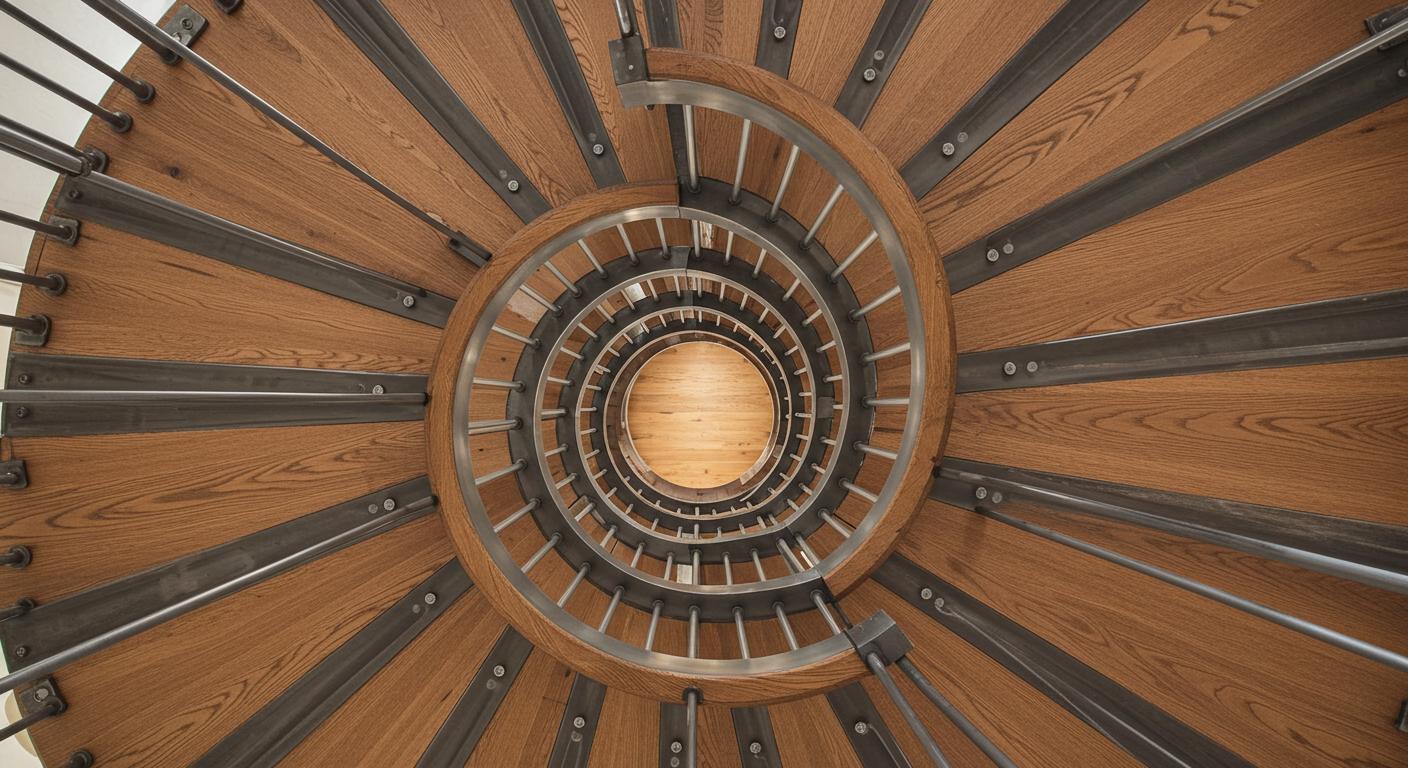 Винтовые лестницы из дуба с усиленной конструкцией