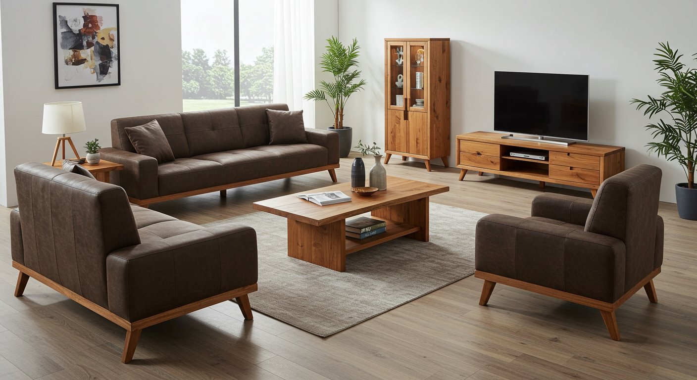 Витрина из массива для гостиной