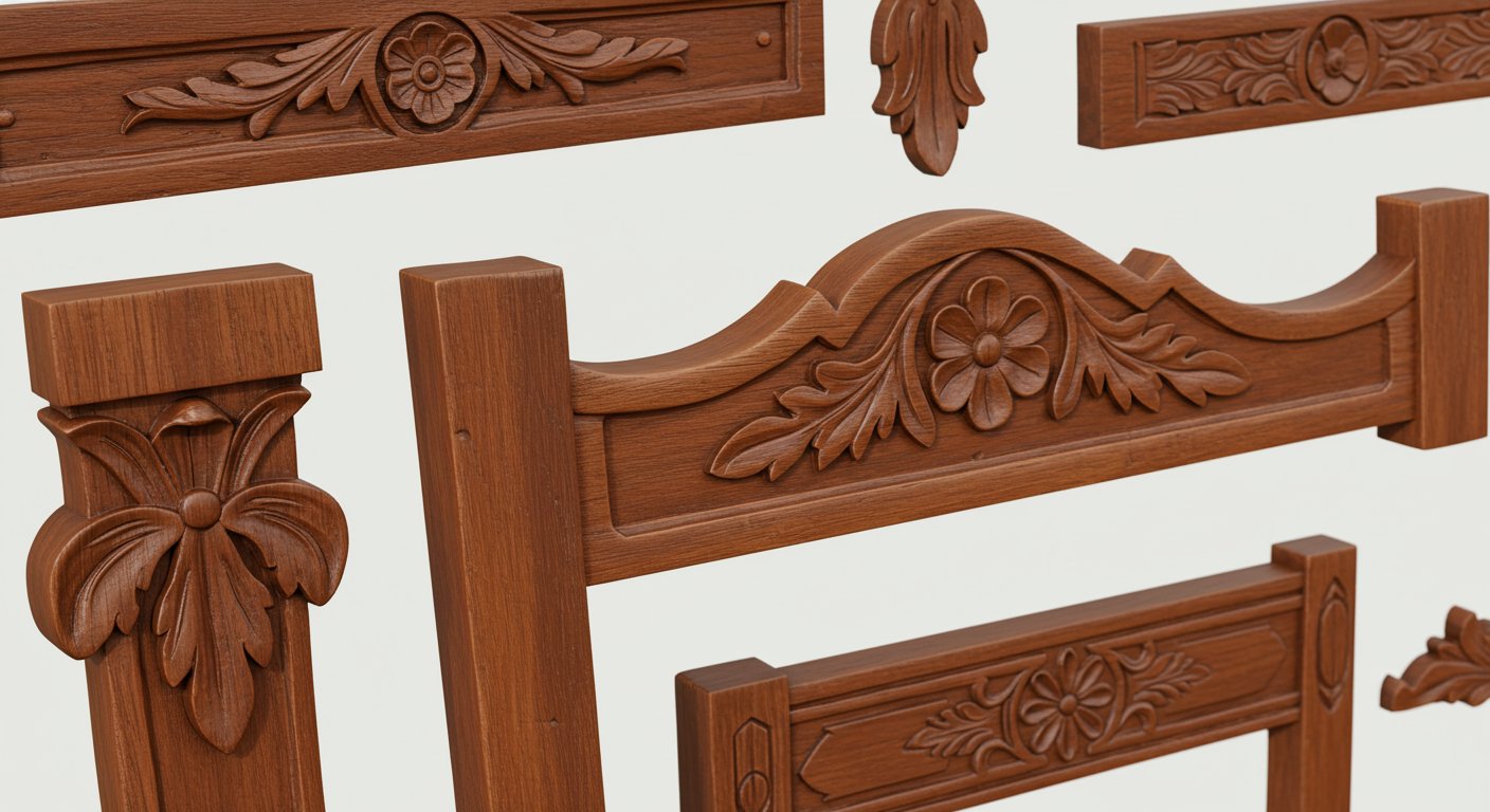 Декоративные элементы из дерева для стульев Декоративные элементы из дерева для стульев