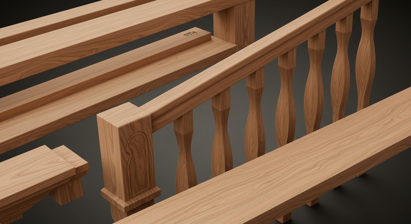 Декоративные элементы из дерева для перил