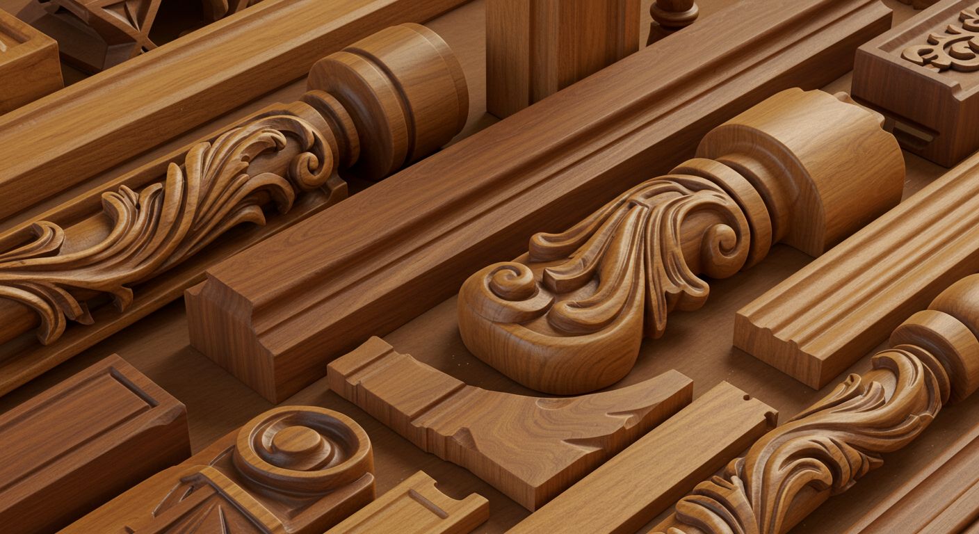 Декоративные элементы из дерева для перил Декоративные элементы из дерева для перил