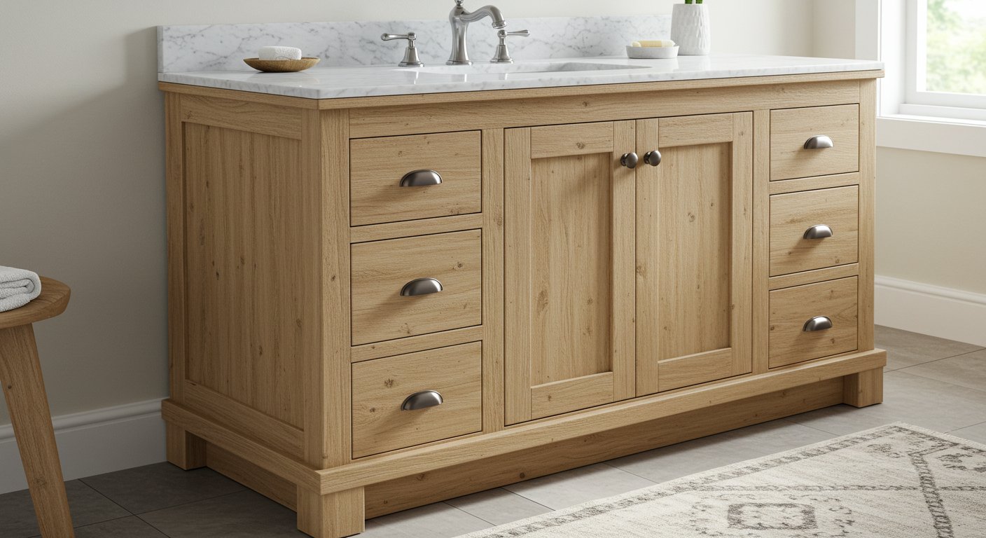 Мебель из массива для ванной тумбы под раковину