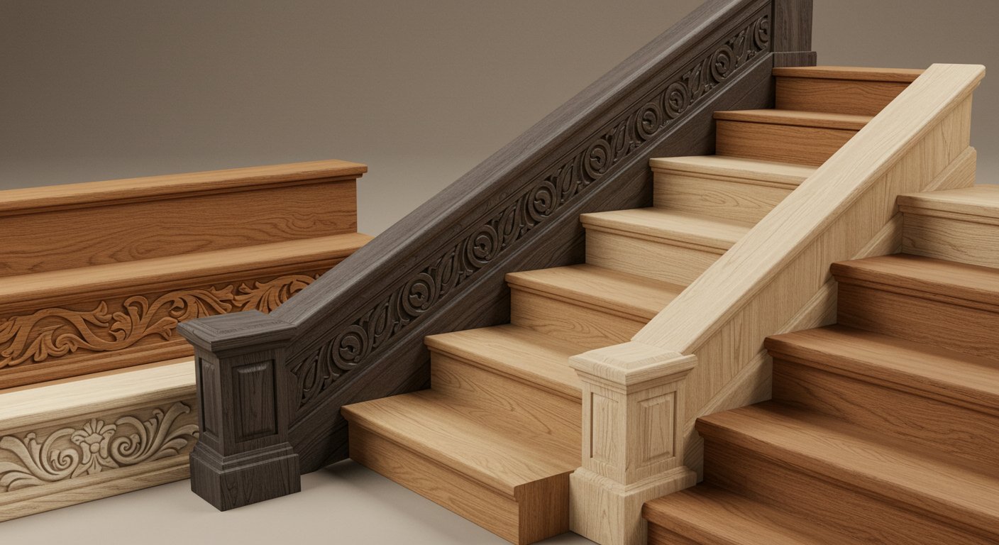 Декоративные элементы из дерева для подступенков