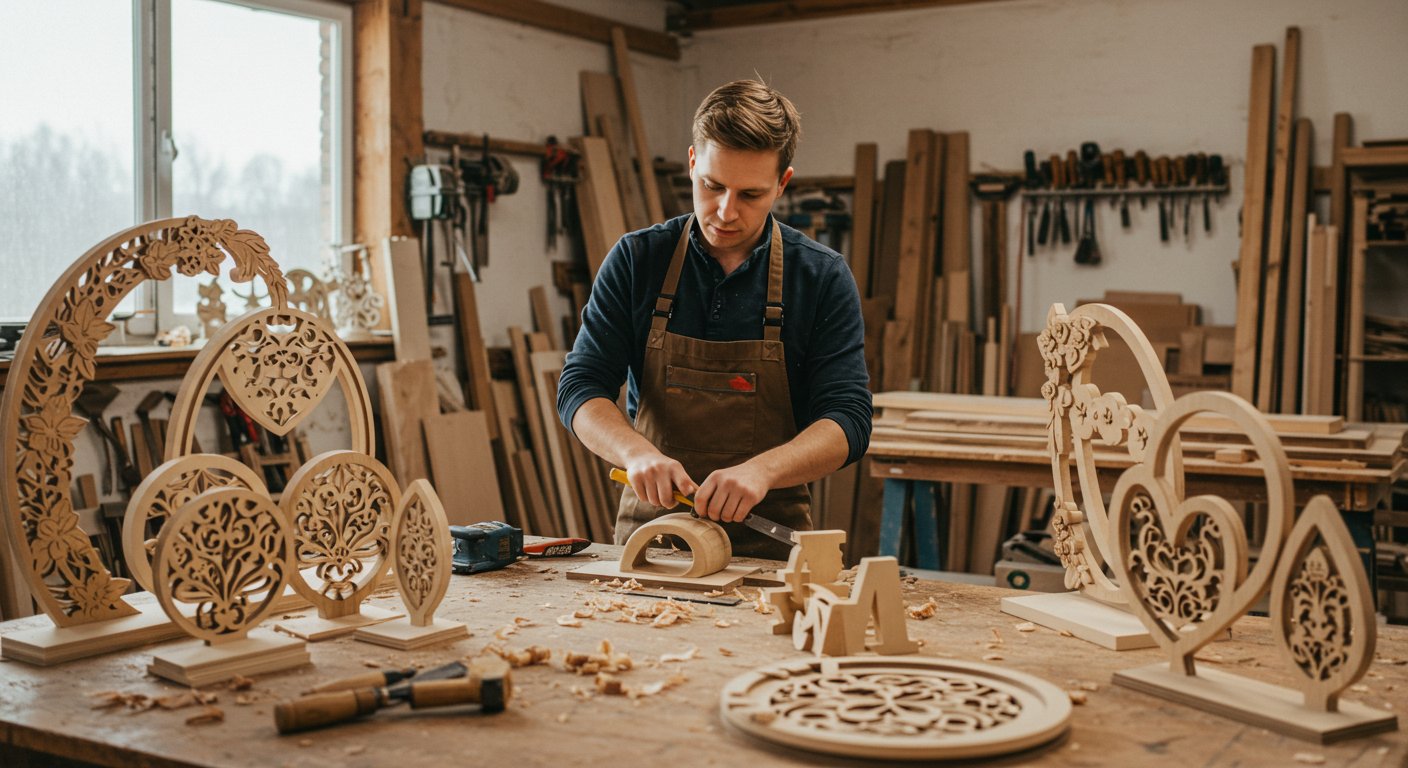 Изготовление декора из дерева для свадеб