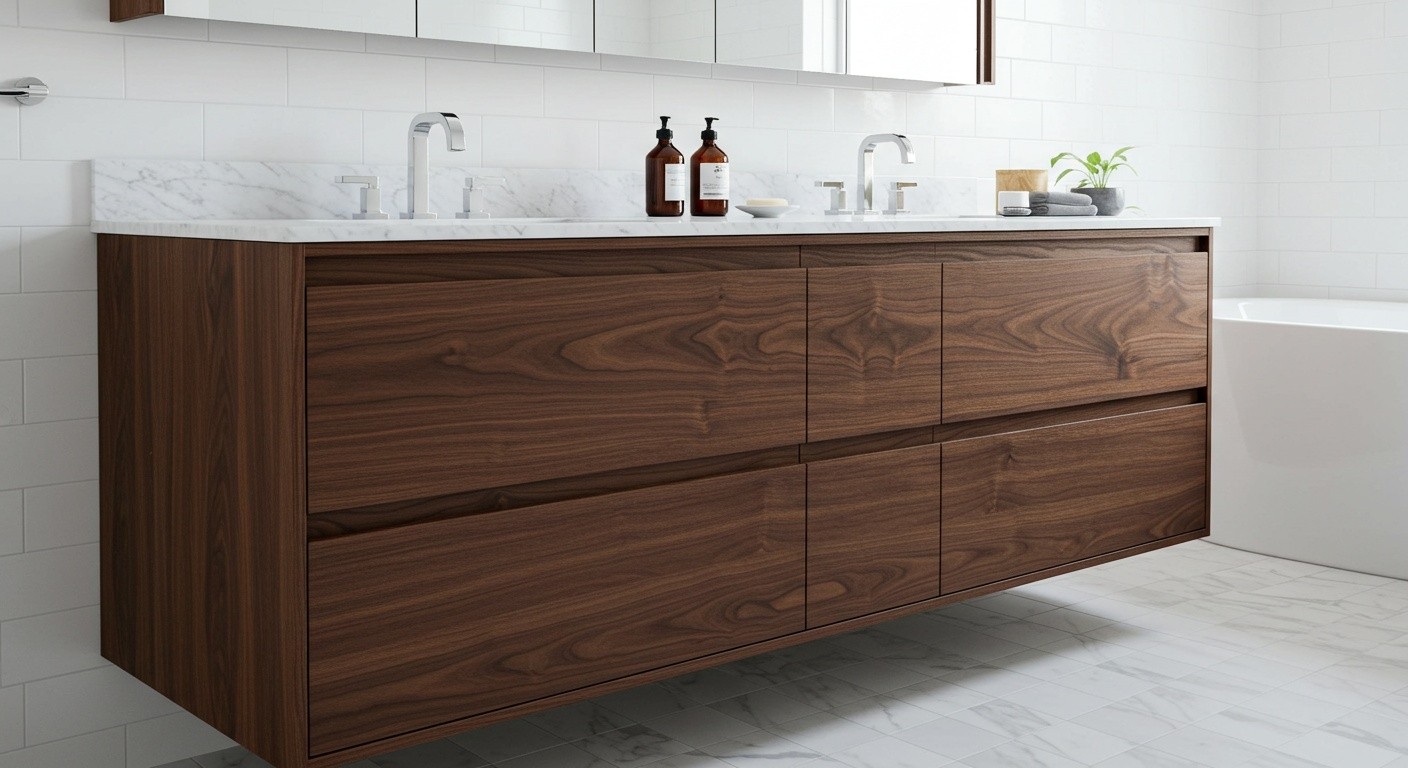 Мебель из массива: пенал для ванной комнаты Пенал из массива древесины для ванной