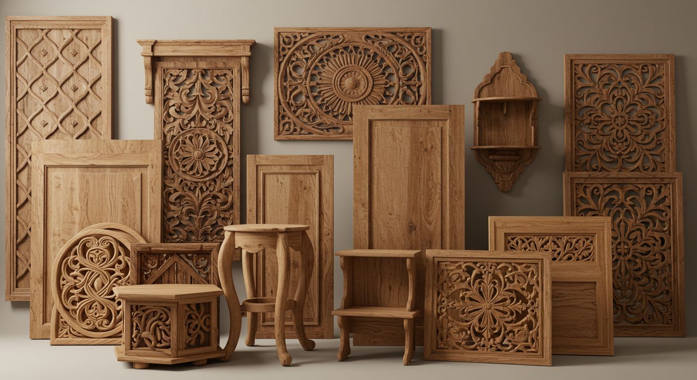Декоративные элементы из дерева для интерьера