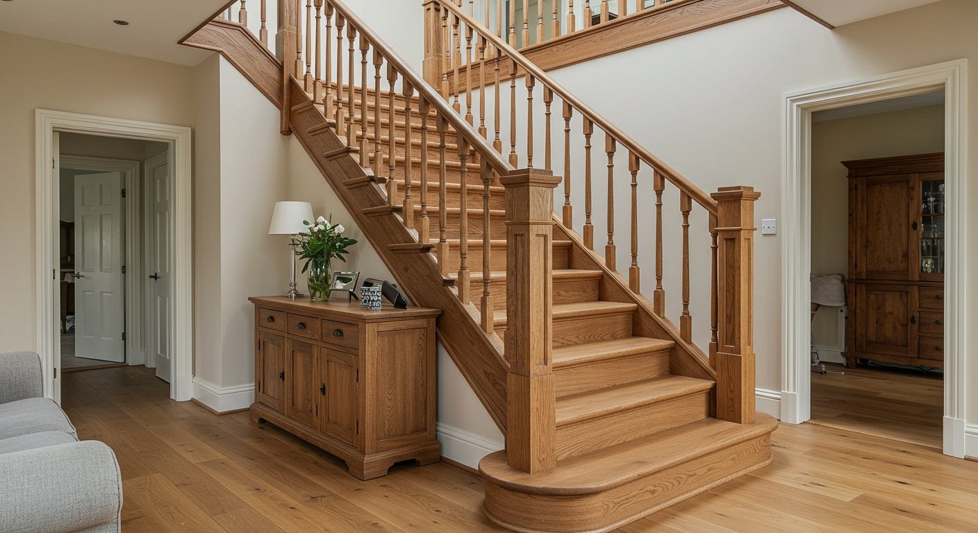 Профессиональное изготовление деревянной лестницы