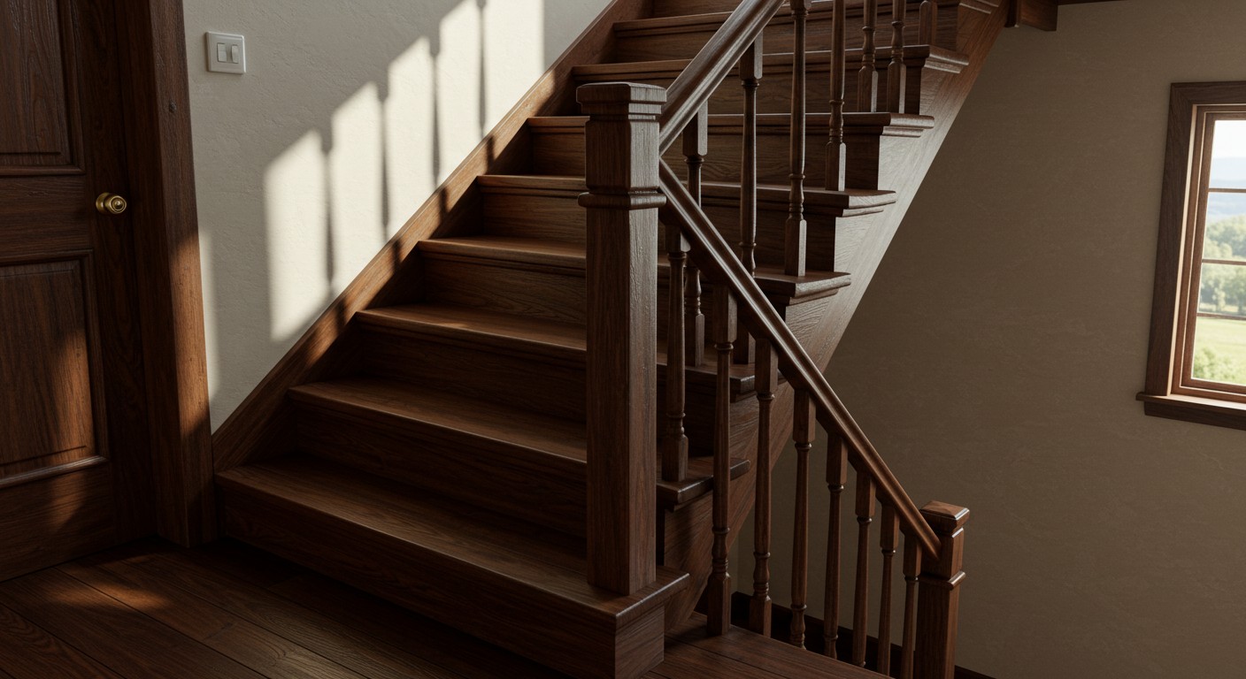 Классическая деревянная лестница