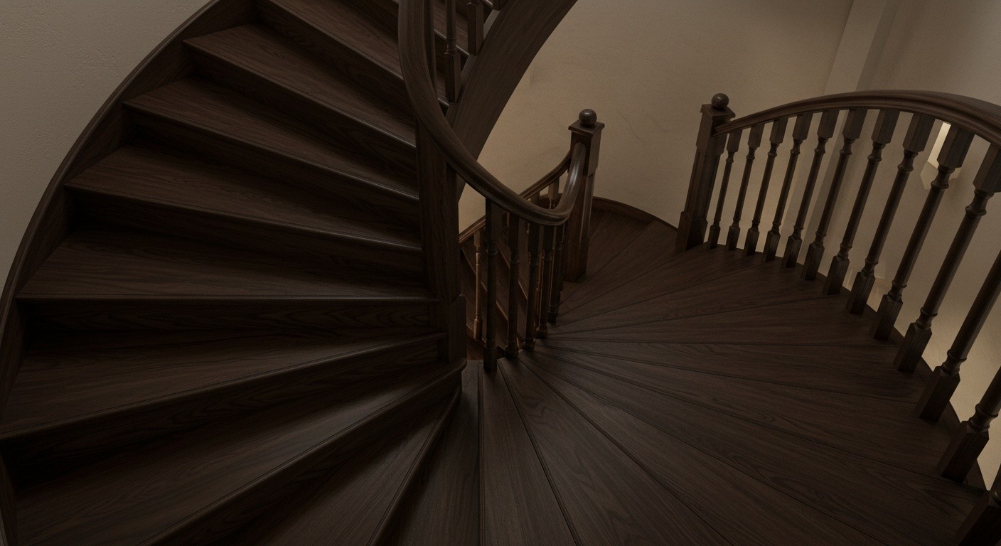 Лестница с забежными ступенями