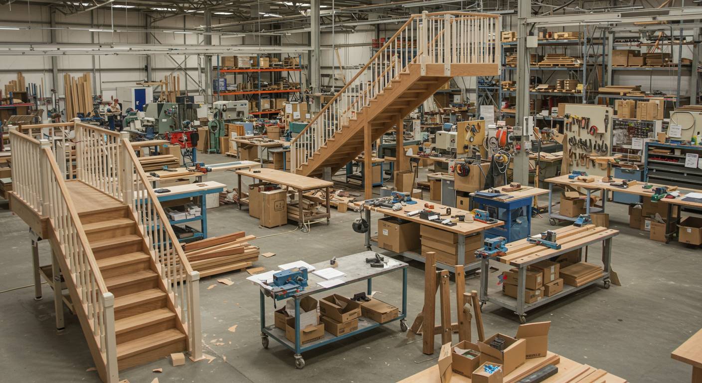 Изготовление лестницы под ключ