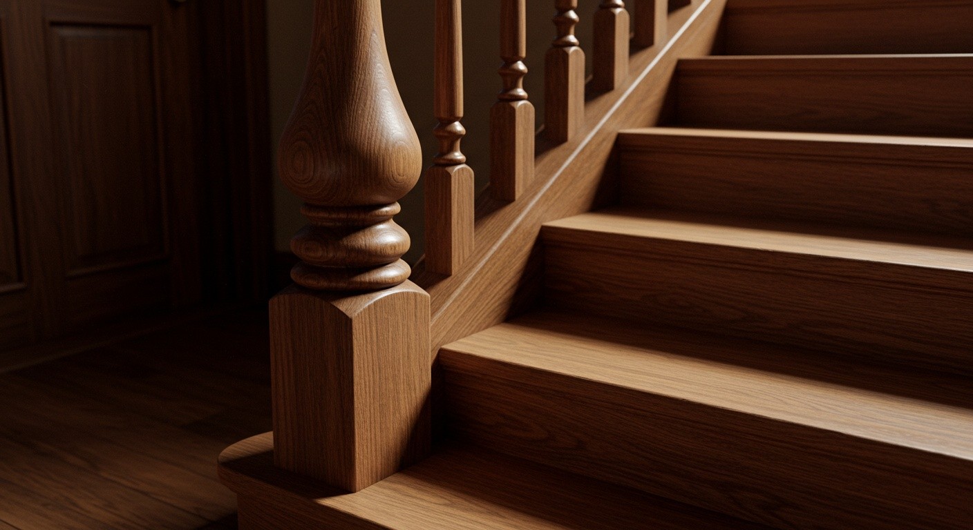 Точеные элементы деревянной лестницы