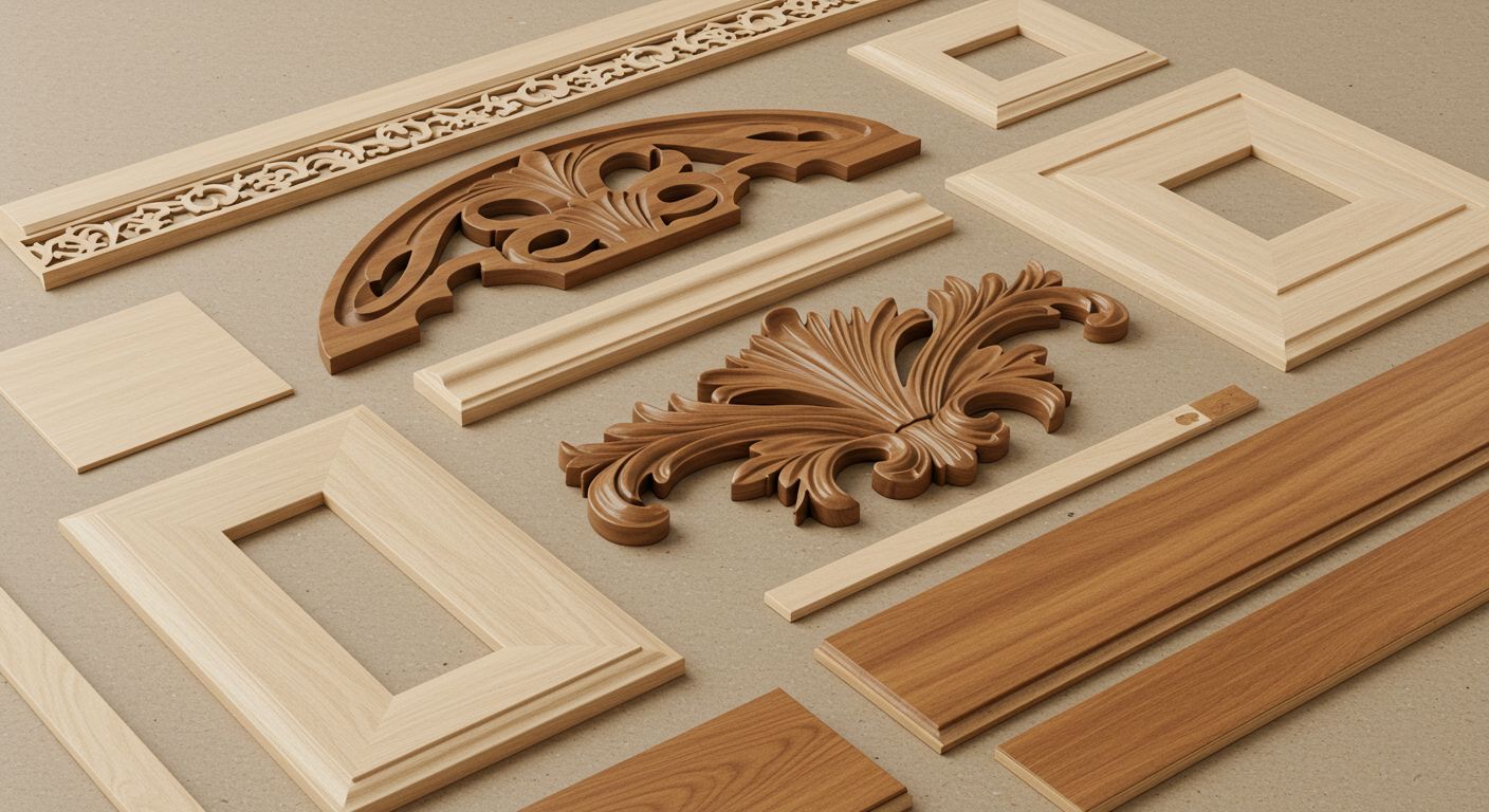 Декоративные элементы из ламинированной MDF