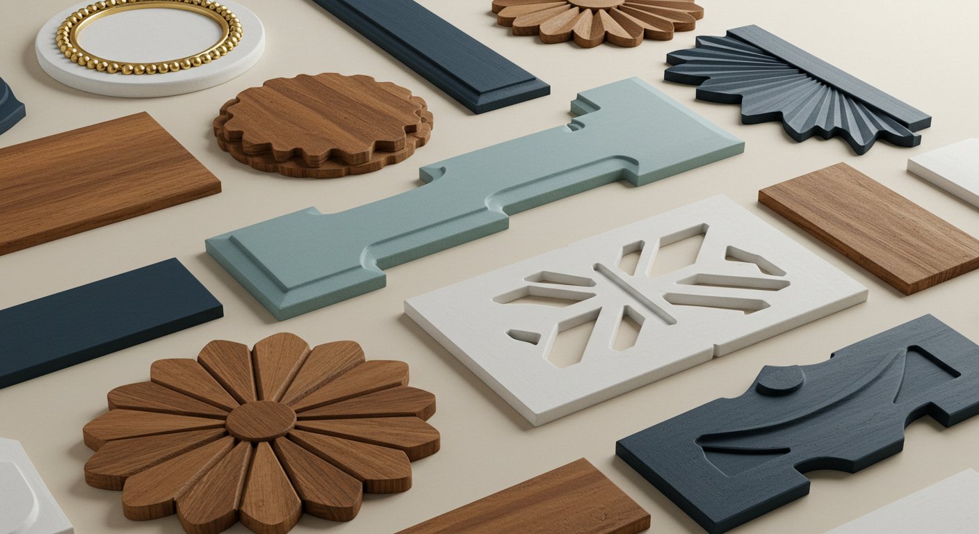 Декоративные элементы из MDF окрашенной