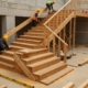 Строительство деревянной лестницы по проекту
