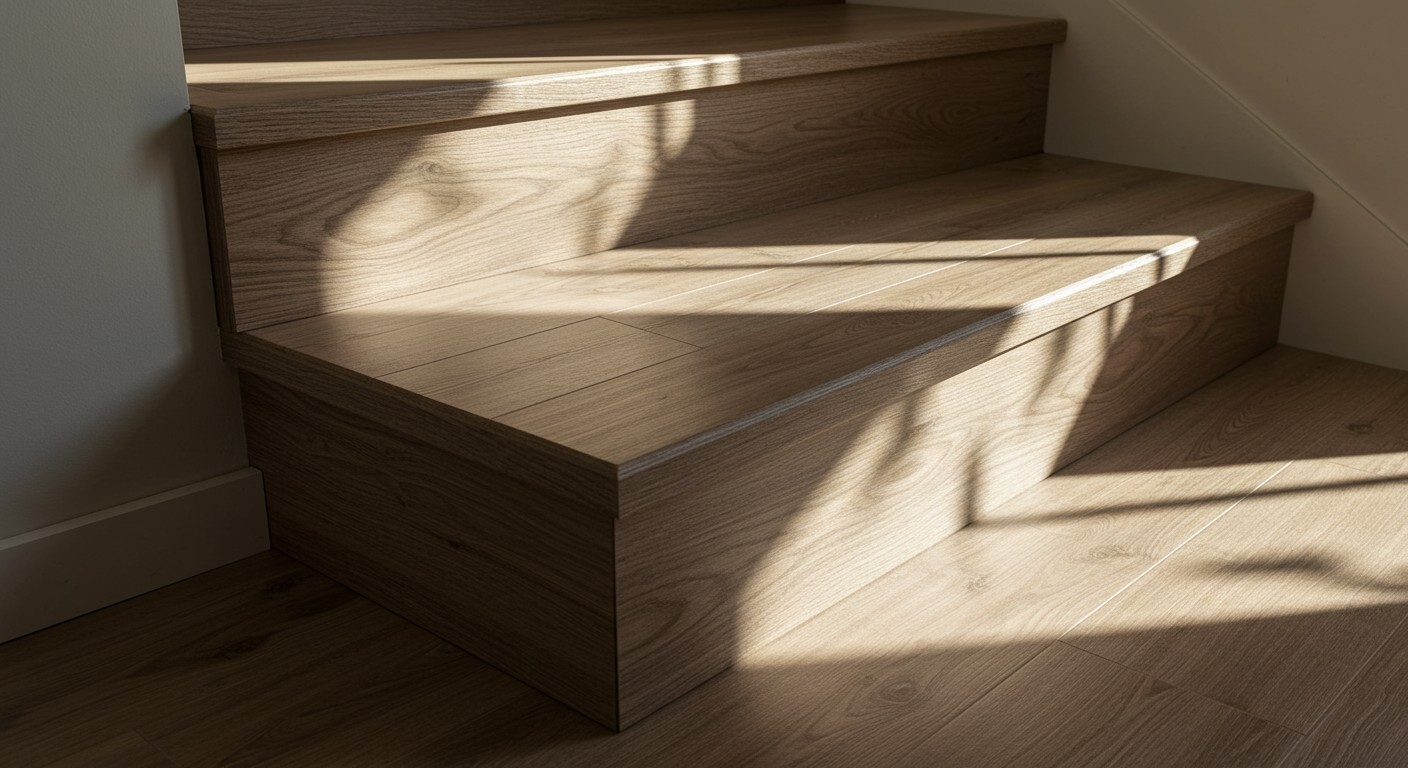 Лестница с ламинатной отделкой