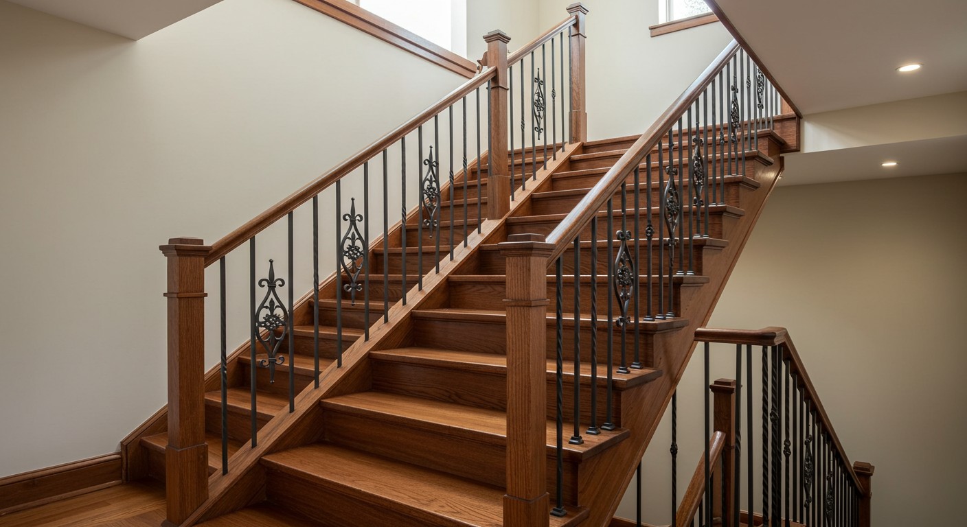 Деревянные перила для лестницы