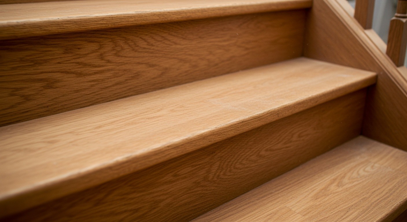 Шлифовка деревянной лестницы