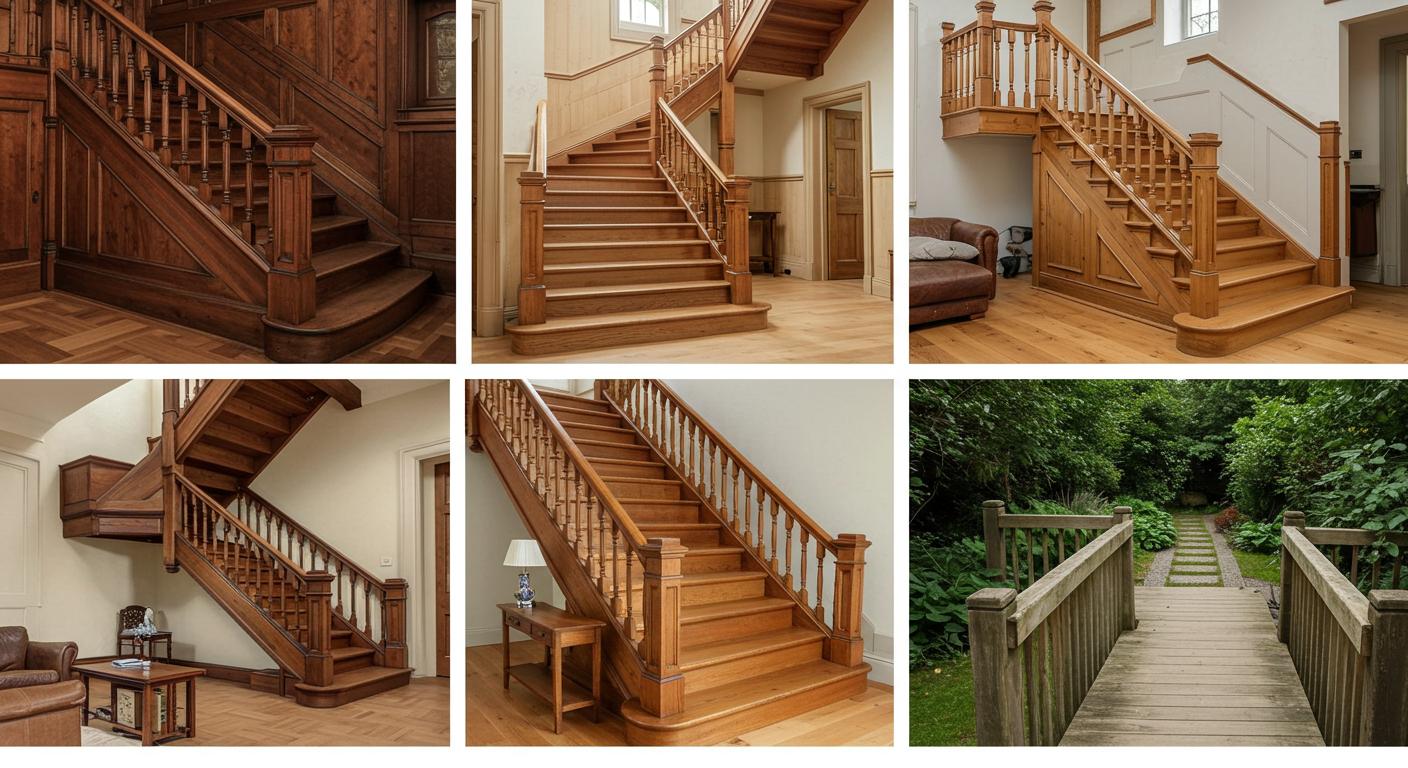 Маршевая деревянная лестница