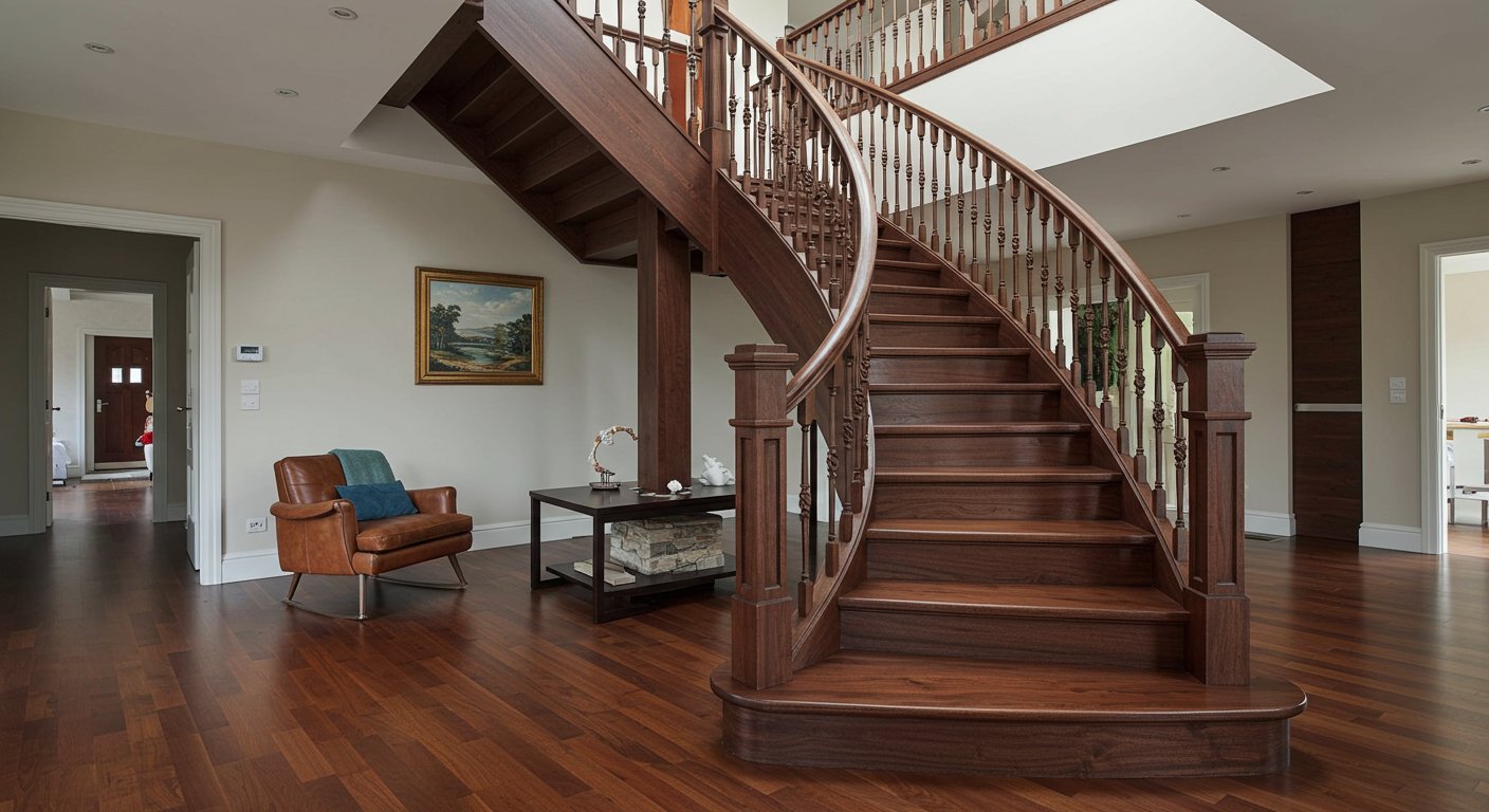 Индивидуальная деревянная лестница