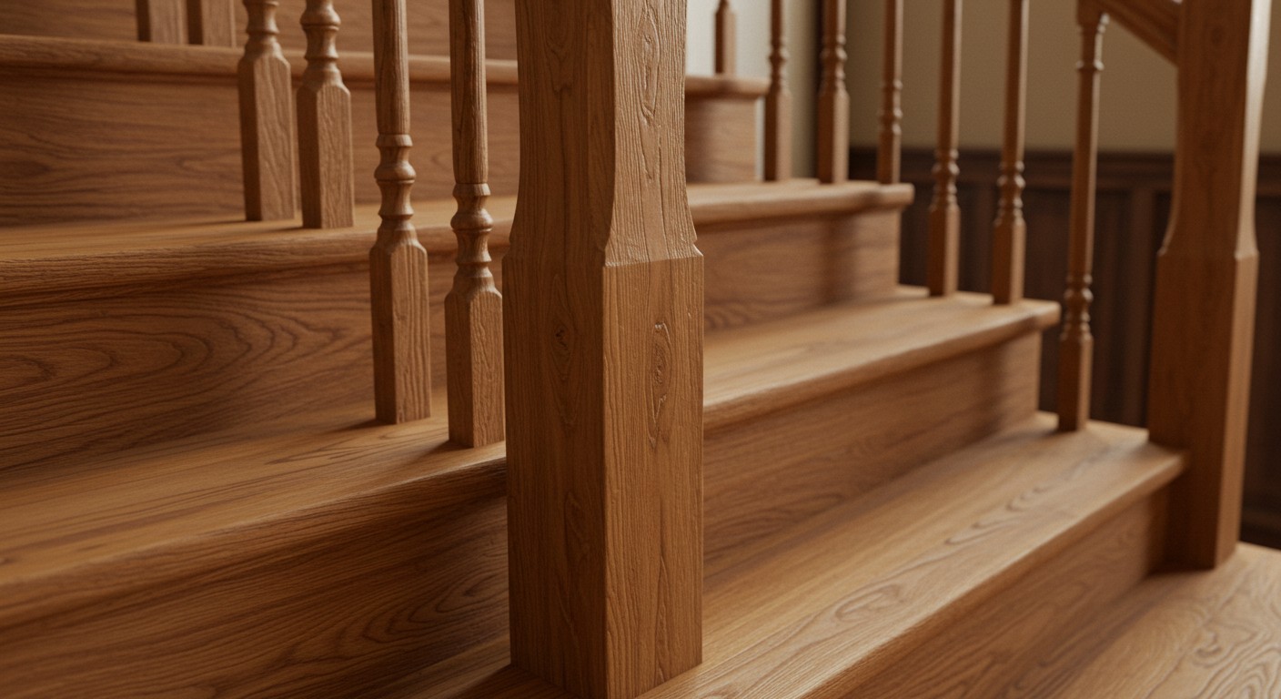 Традиционная отделка деревянной лестницы