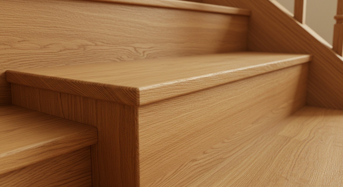 Лестница из бука в интерьере