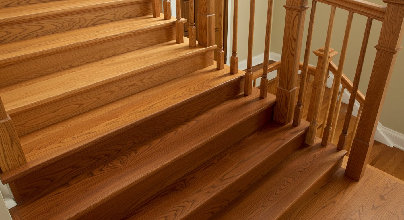 Варианты окрашивания деревянных лестниц