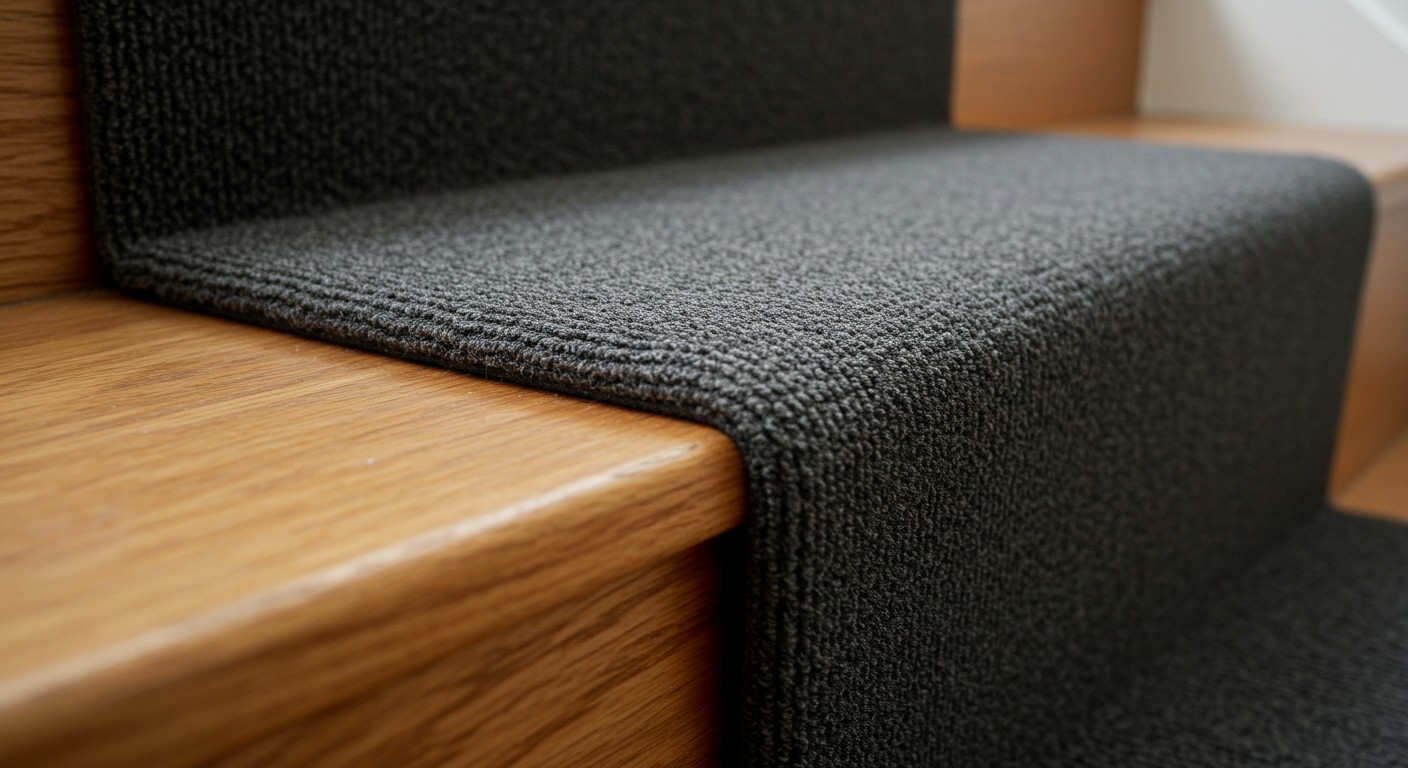 Деревянная лестница с современным покрытием