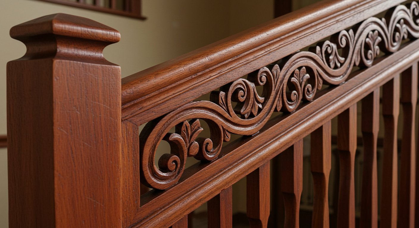 Резные деревянные перила