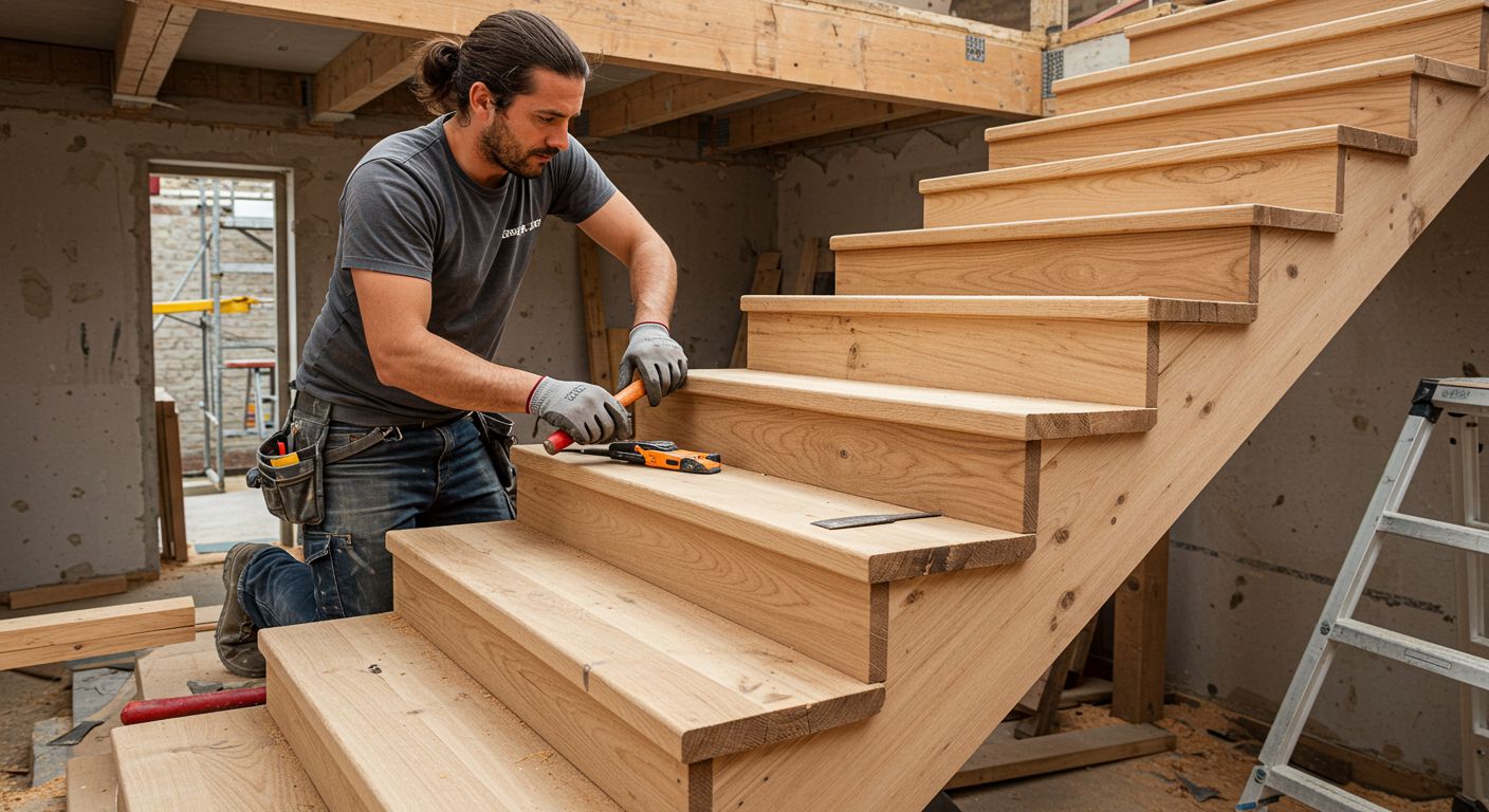 Надежная деревянная лестница