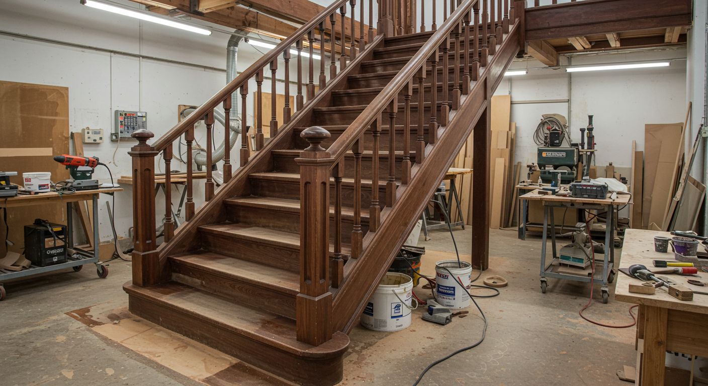 Реставрация деревянной лестницы