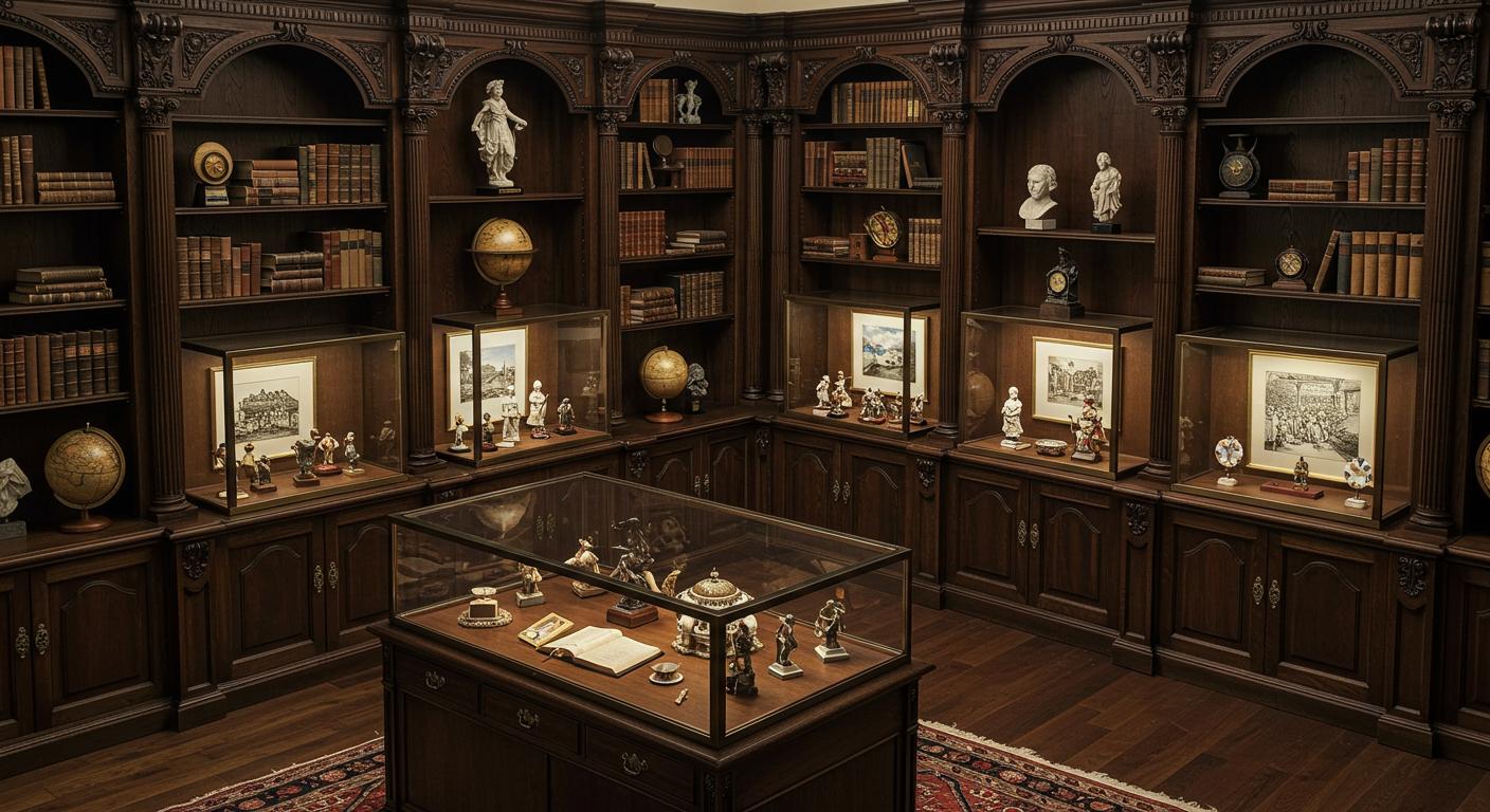 Элитные книжные полки и витрины из массива