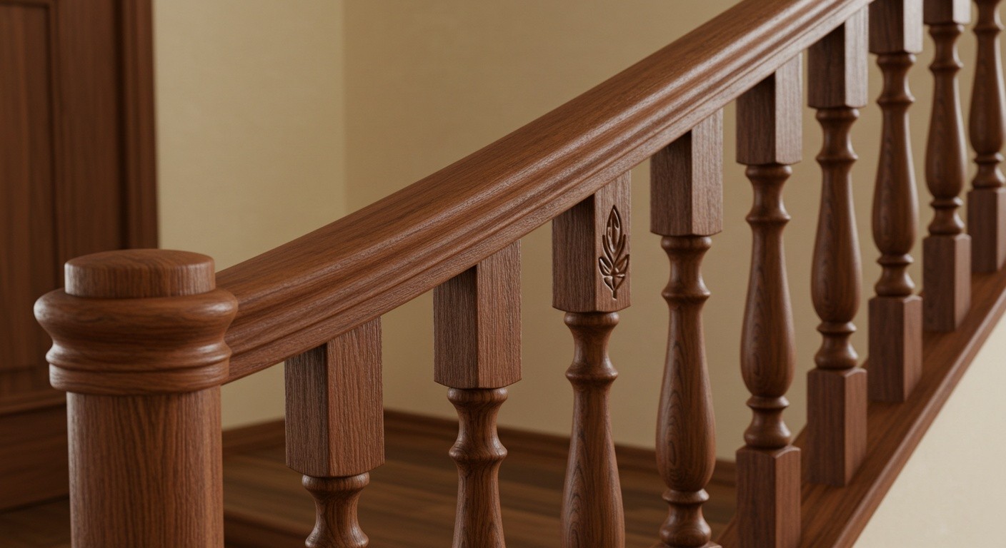 Декоративное оформление балясин из дерева