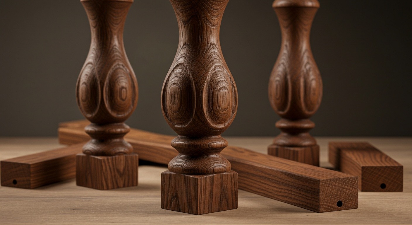 Фигурные балясины для деревянных лестниц