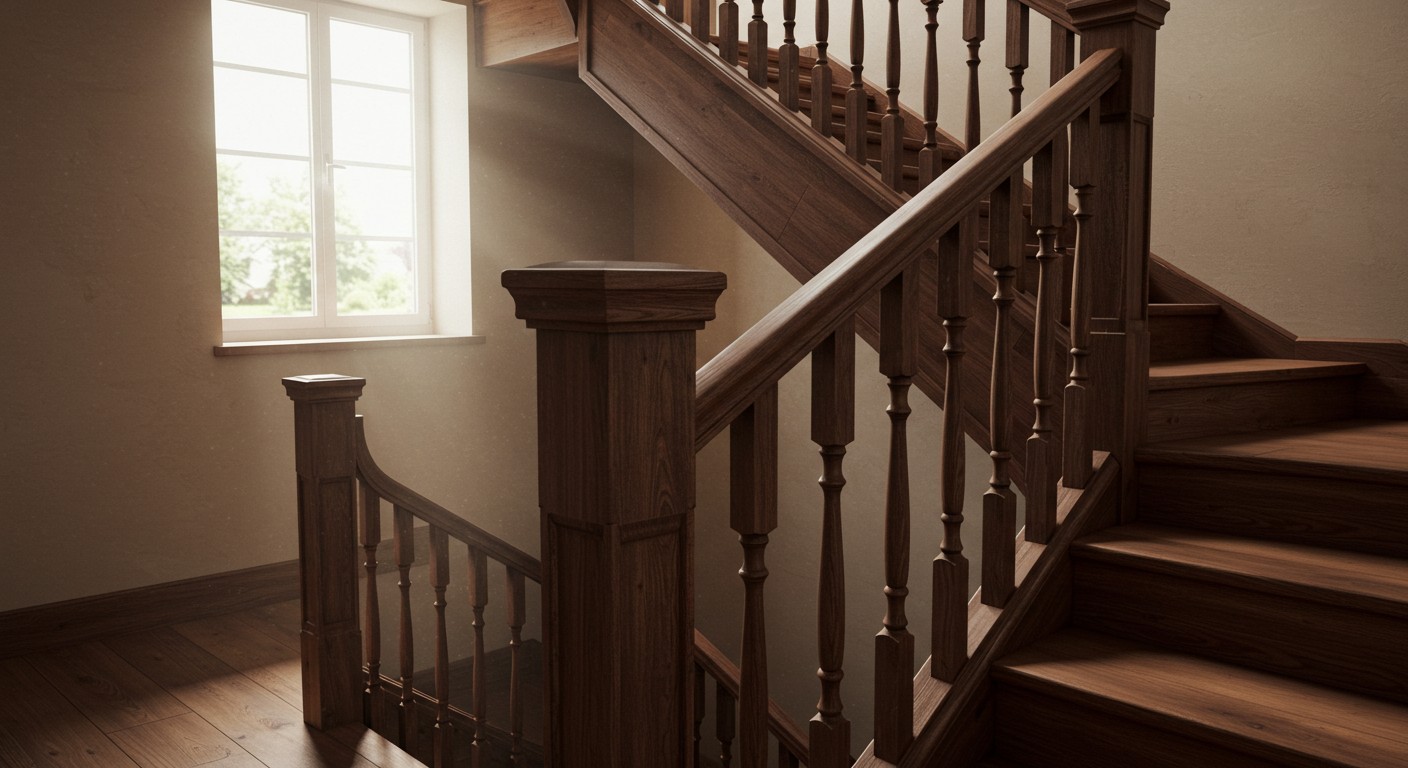 Балюстрада деревянной лестницы