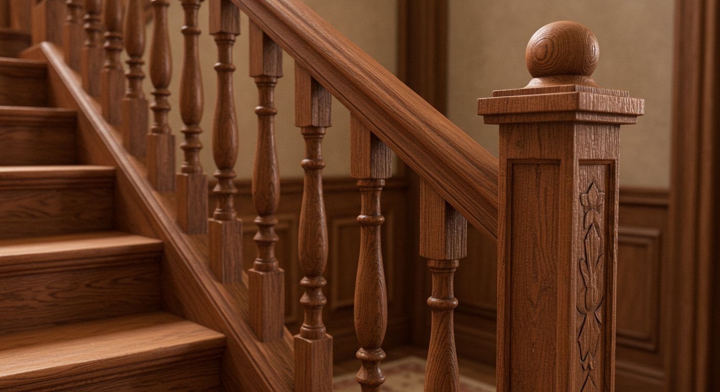 Декоративные элементы из дерева строительные для лестниц