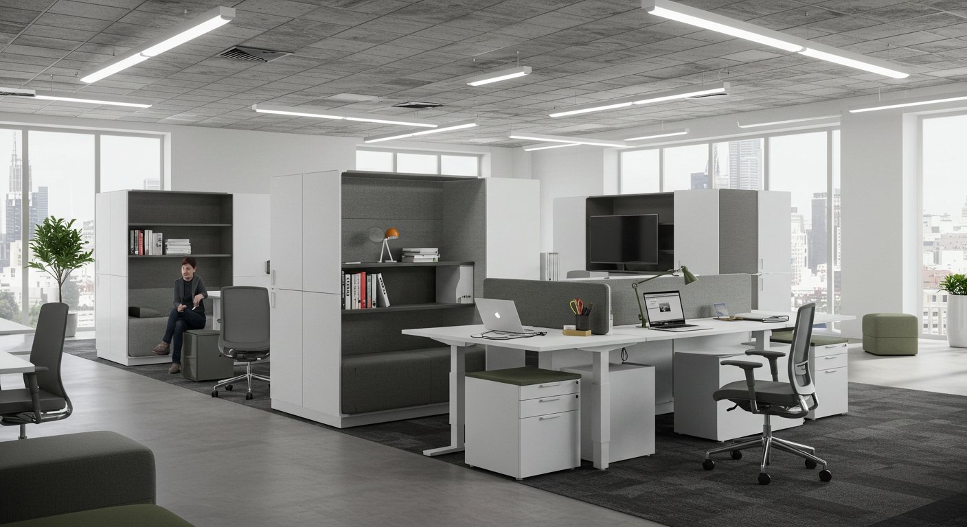 Модульная мебель для кабинета из массива дерева