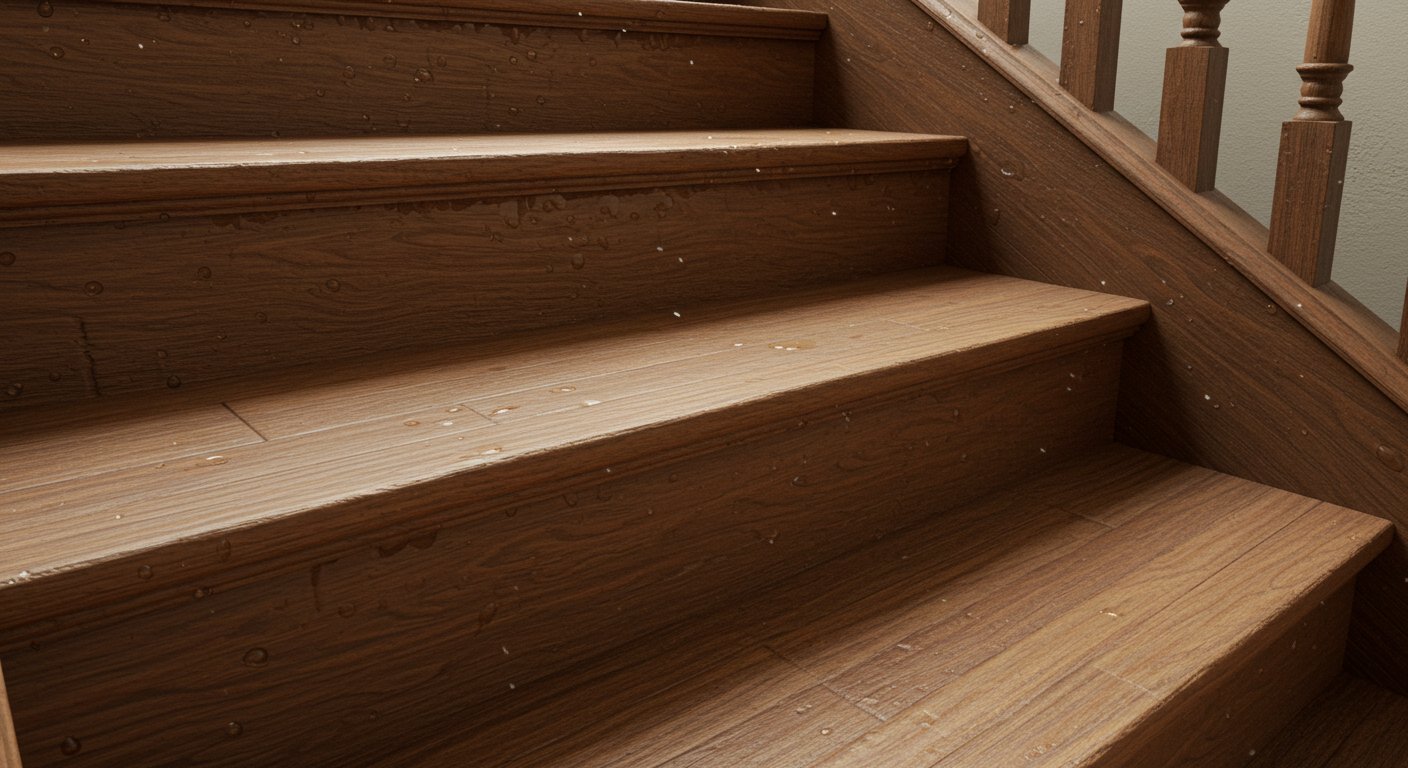 Деревянная лестница с защитой от влаги