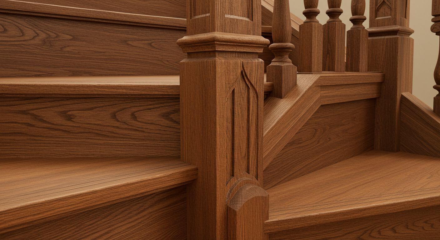 Фигурные деревянные элементы лестницы