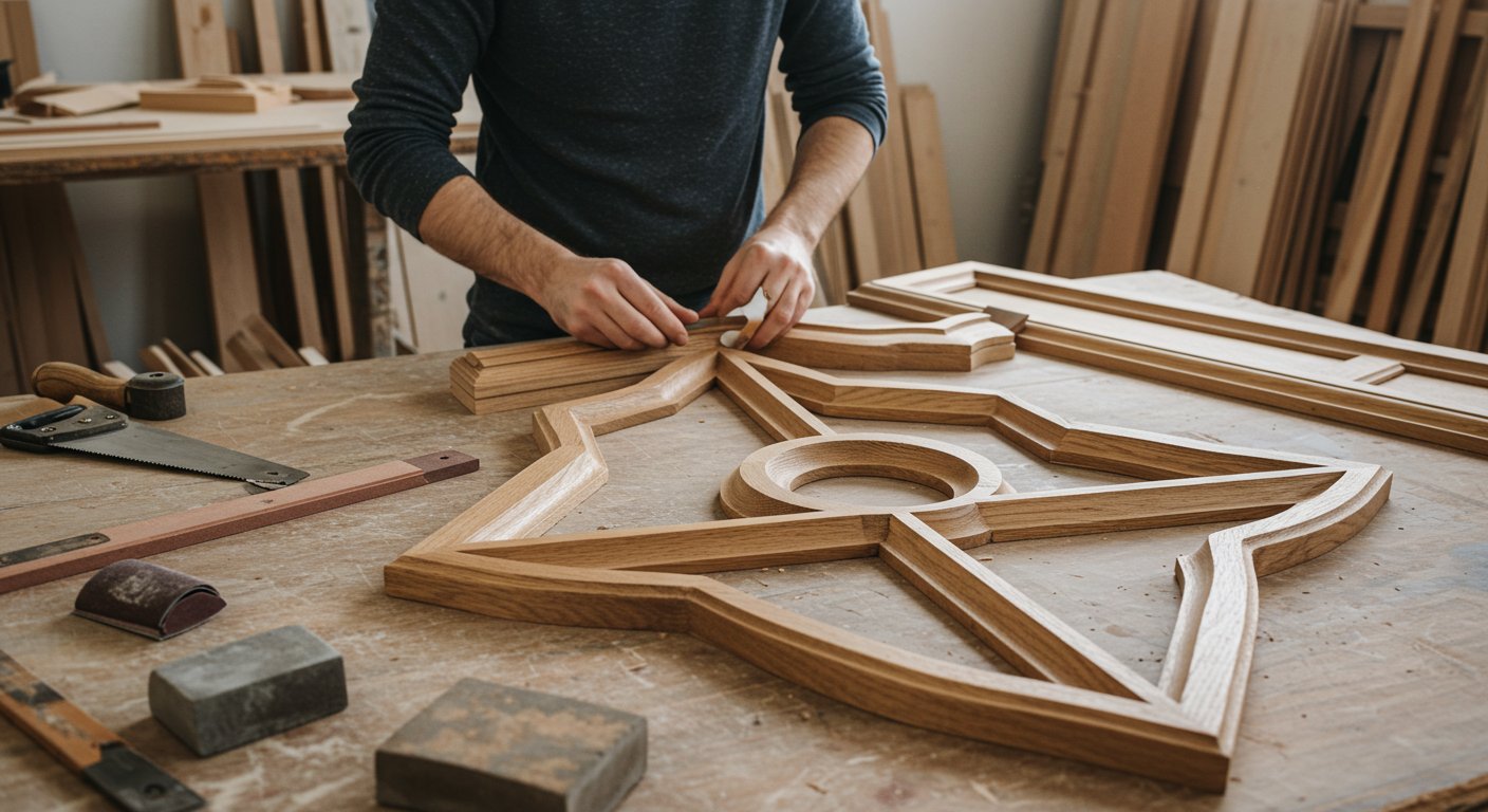 Изготовление декора из дерева для стеновых панелей