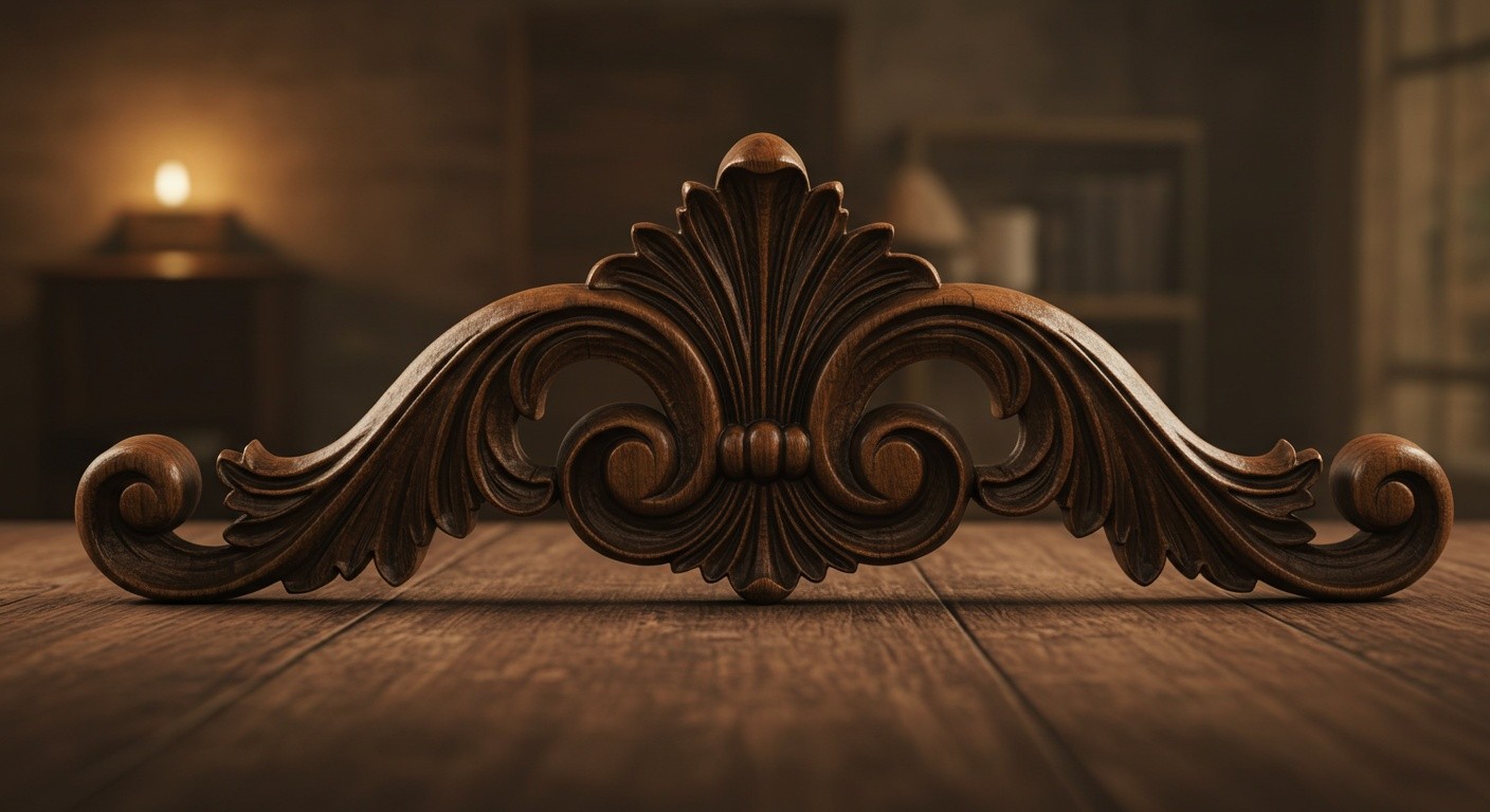 Декоративные элементы из дерева антикварного качества объемные