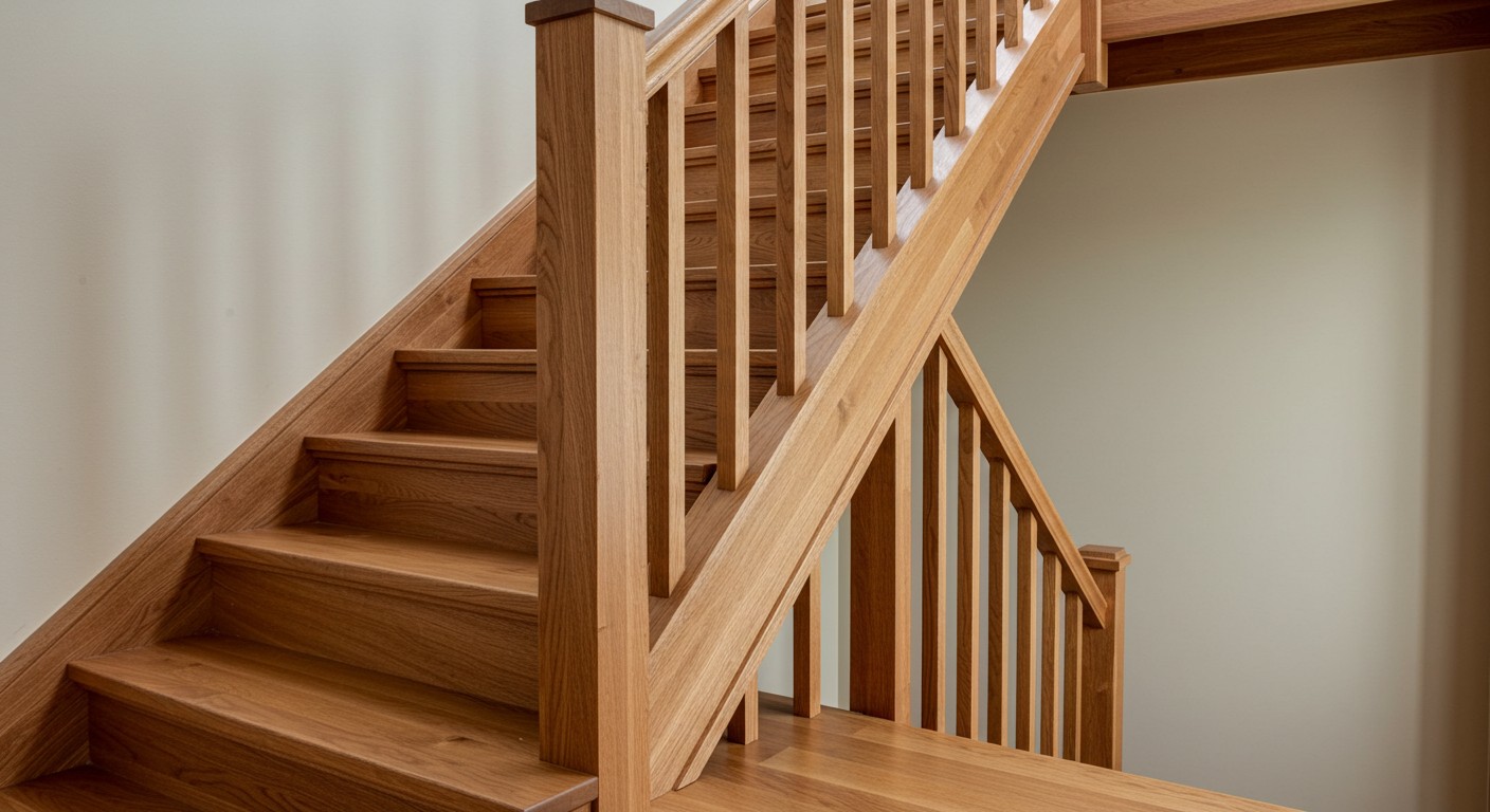 Лестницы из массива дерева для домов и квартир