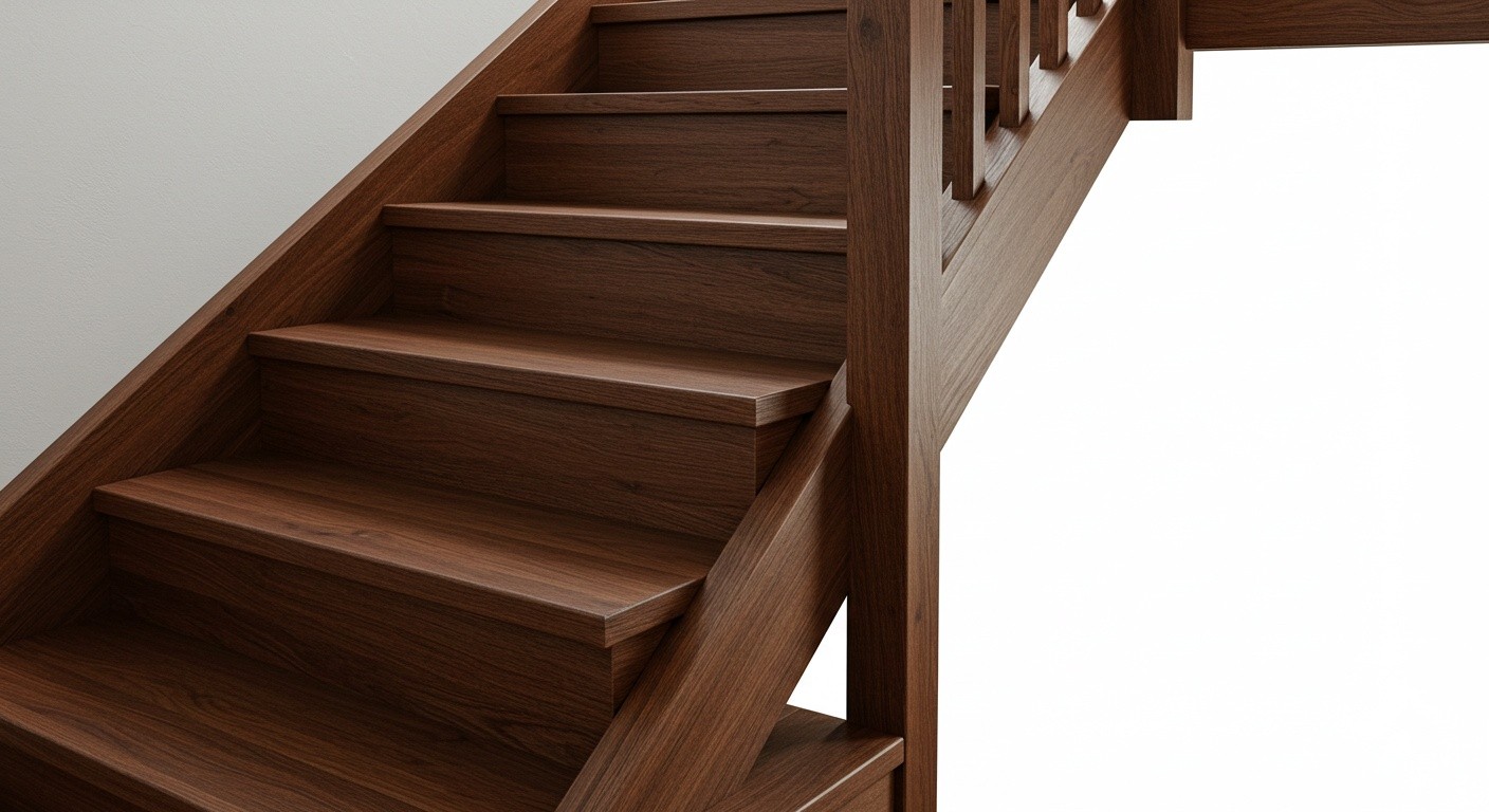 Лестница из массива дерева для дома