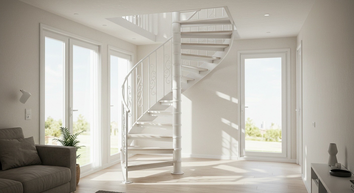 Компактные винтовые лестницы для малых помещений